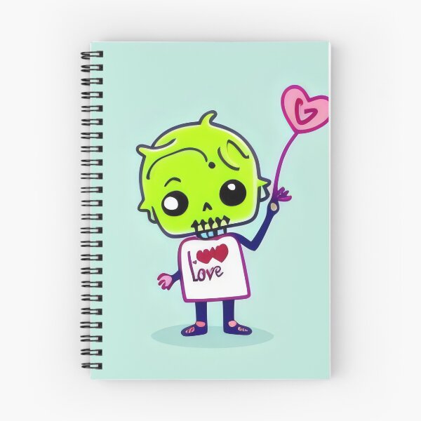 Item preview, Cute Zombie Holding Heart Balloon "I Love Love" Design designed and sold by Cherry-Cat.