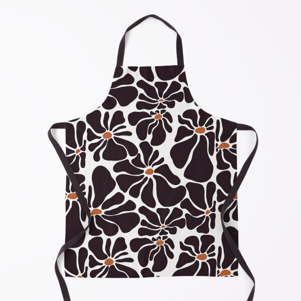 Item preview, Black flowers pattern designed and sold by LUJI PATTERN ATELIER .