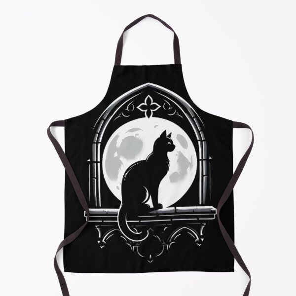 Item preview, Gothic Cat Moon Silhouette designed and sold by IllumeInk.