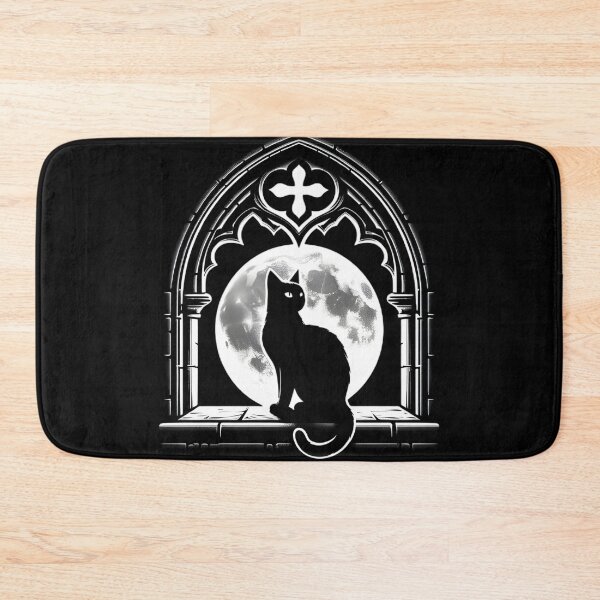 Item preview, Gothic Cat Moon Silhouette designed and sold by IllumeInk.