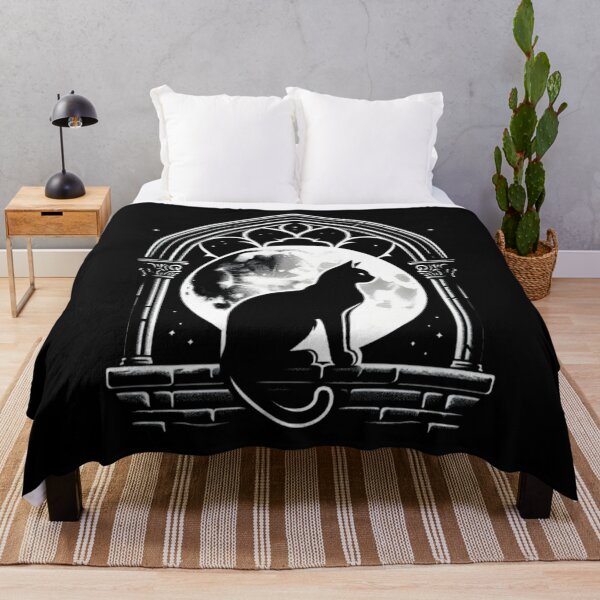 Item preview, Gothic Cat Moon Silhouette designed and sold by IllumeInk.