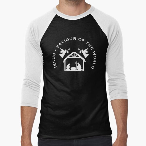 Item preview, Jesus Savior of the World with Angels and Nativity Scene designed and sold by simplydesignart.