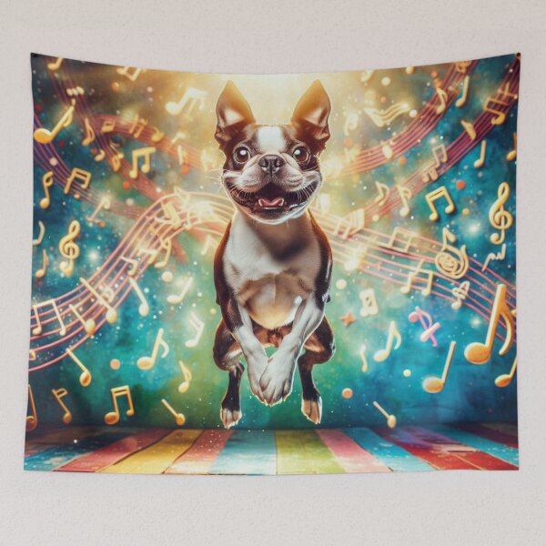 Item preview, Smiling Happy Boston Terrier designed and sold by Wags & Tails.