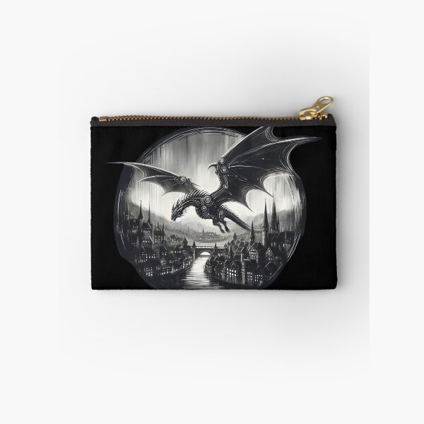 Item preview, Steampunk Dragon Over Vintage Cityscape designed and sold by IllumeInk.