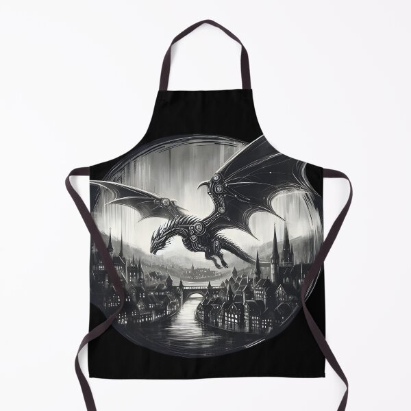 Item preview, Steampunk Dragon Over Vintage Cityscape designed and sold by IllumeInk.