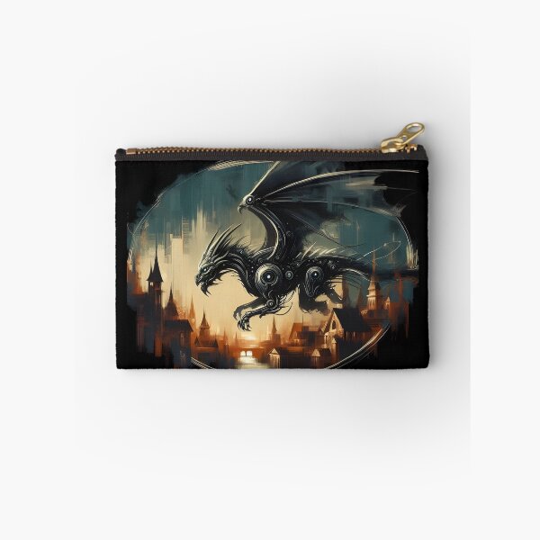 Item preview, Steampunk Dragon Over Vintage Cityscape designed and sold by IllumeInk.