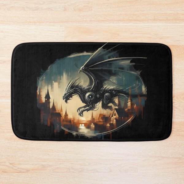 Item preview, Steampunk Dragon Over Vintage Cityscape designed and sold by IllumeInk.