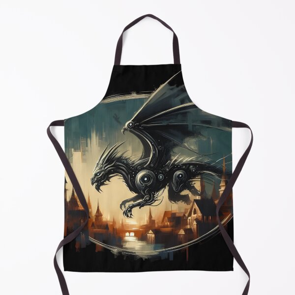 Item preview, Steampunk Dragon Over Vintage Cityscape designed and sold by IllumeInk.