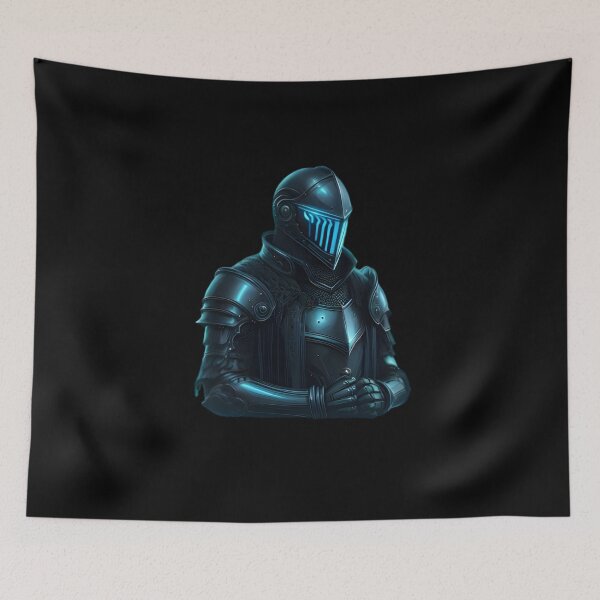 Item preview, Futuristic Knight in Blue designed and sold by IllumeInk.