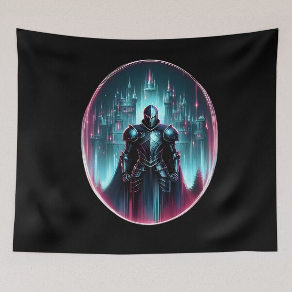 Item preview, Neon Knight Fantasy Castle designed and sold by IllumeInk.