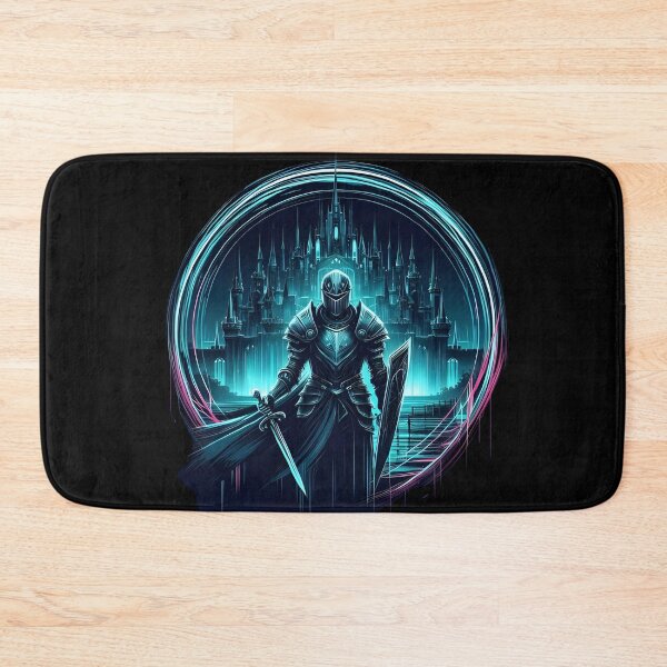 Item preview, Neon Knight Fantasy Castle Art designed and sold by IllumeInk.