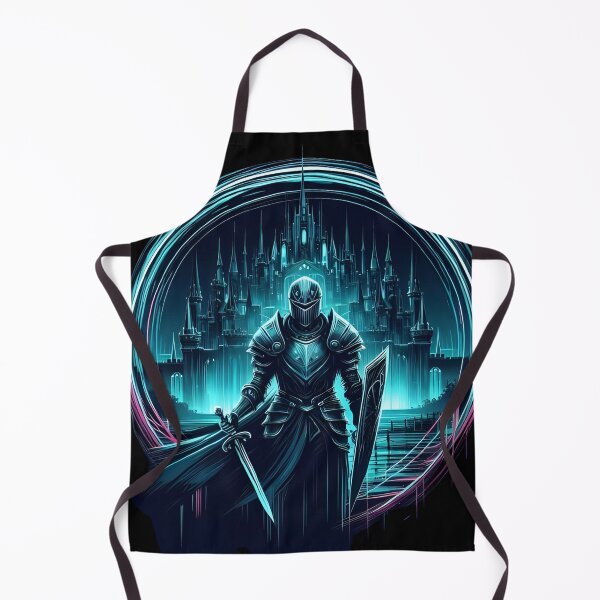 Item preview, Neon Knight Fantasy Castle Art designed and sold by IllumeInk.
