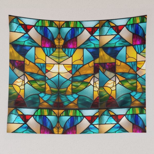 Item preview, Water effect colorful stained glass designed and sold by NolineXpression.