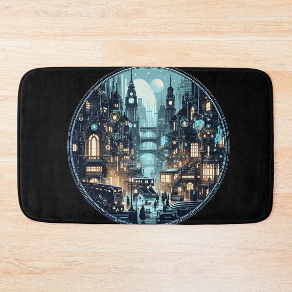 Item preview, Futuristic Cityscape in Moonlight designed and sold by IllumeInk.