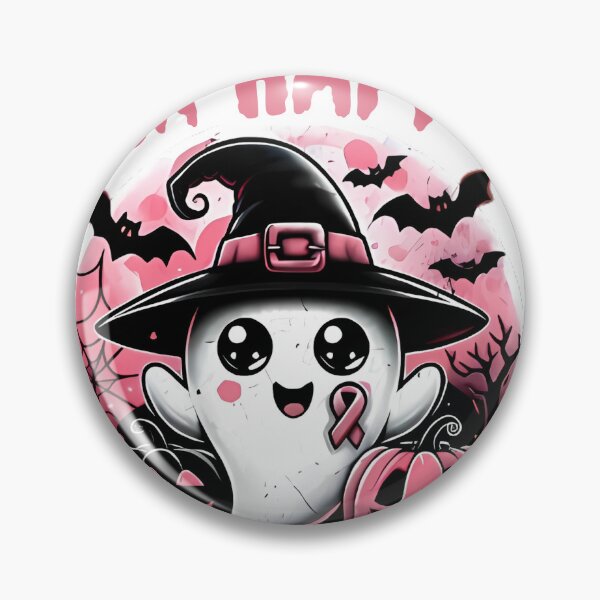 Item preview, "Happy Halloween Ghost - We Wear Pink Support Design" designed and sold by widely4u.