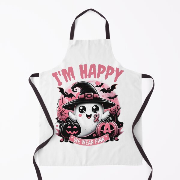 Item preview, "Happy Halloween Ghost - We Wear Pink Support Design" designed and sold by widely4u.