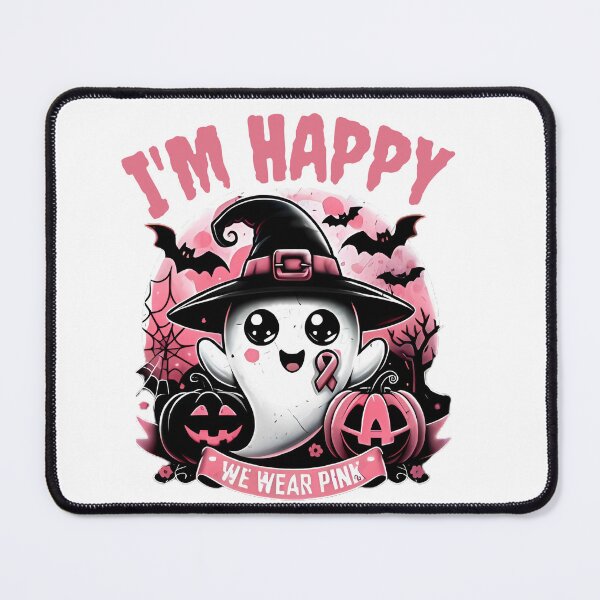 Item preview, "Happy Halloween Ghost - We Wear Pink Support Design" designed and sold by widely4u.