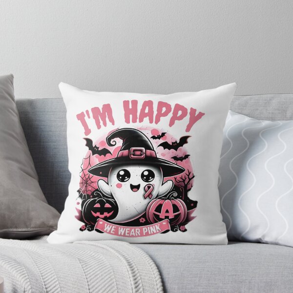 Item preview, "Happy Halloween Ghost - We Wear Pink Support Design" designed and sold by widely4u.