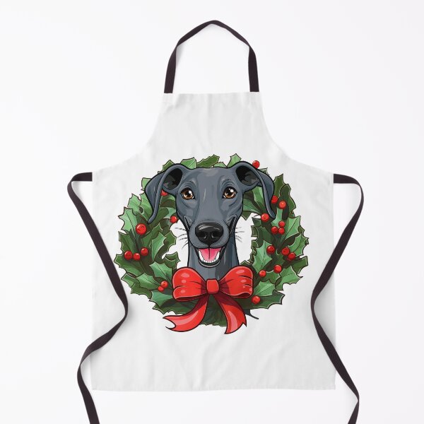 Item preview, Greyhound -  blue gray -  Christmas Wreath Dog designed and sold by wotsthis.