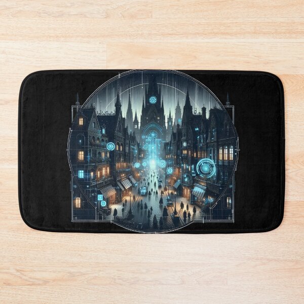 Item preview, Cyberpunk Cityscape Dome designed and sold by IllumeInk.