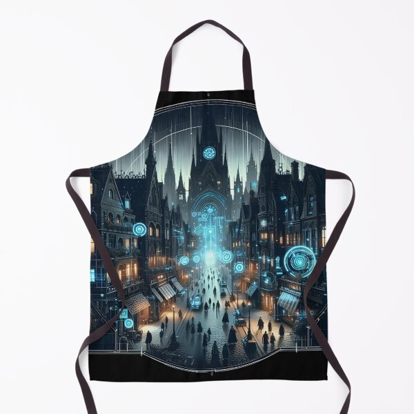 Item preview, Cyberpunk Cityscape Dome designed and sold by IllumeInk.
