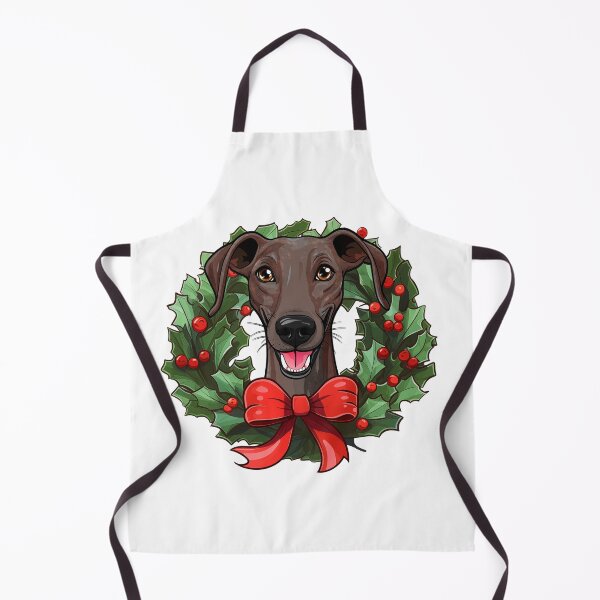 Item preview, Greyhound -  brindle -  Christmas Wreath Dog designed and sold by wotsthis.