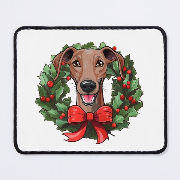 Item preview, Greyhound -  red -  Christmas Wreath Dog designed and sold by wotsthis.