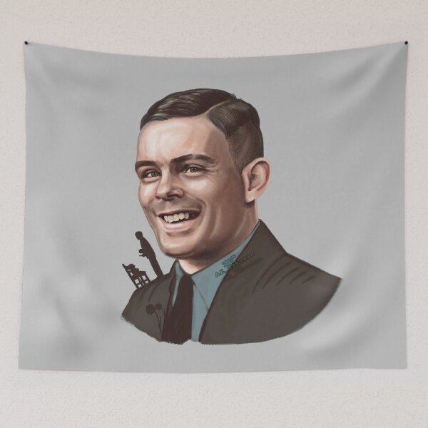 Item preview, Alan Turing Smile Painting designed and sold by AK-Hevonen.
