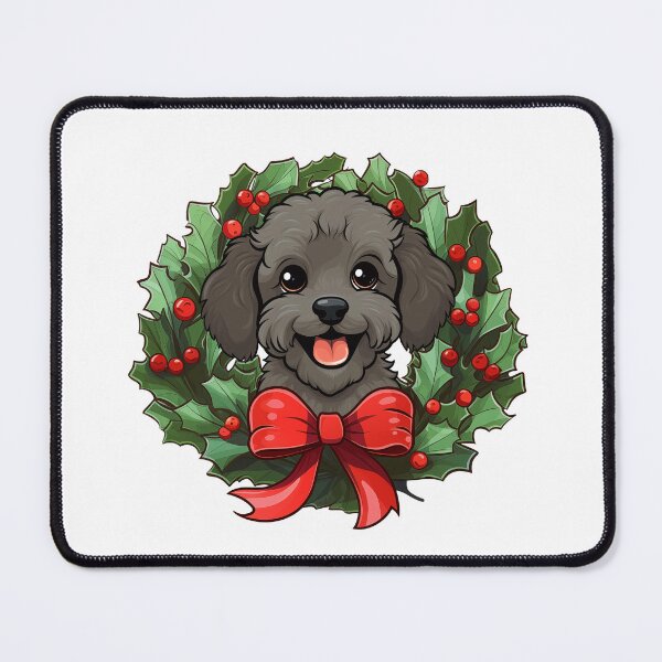 Item preview, Poodle - brown - Christmas Wreath Dog designed and sold by wotsthis.