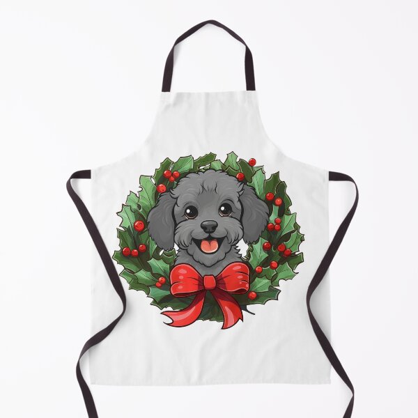 Item preview, Poodle -  gray -  Christmas Wreath Dog designed and sold by wotsthis.