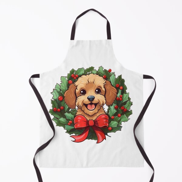 Item preview, Poodle - medium red - Christmas Wreath Dog designed and sold by wotsthis.