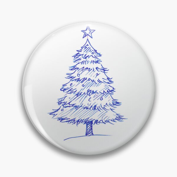 Item preview, One Line Drawing Blue Merry Christmas Tree Presents Pastel Santa Clause 2024 Trend Mug designed and sold by The Art of Kkatarynka.