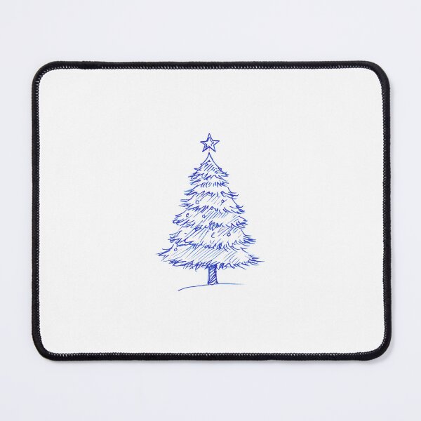 Item preview, One Line Drawing Blue Merry Christmas Tree Presents Pastel Santa Clause 2024 Trend Mug designed and sold by The Art of Kkatarynka.