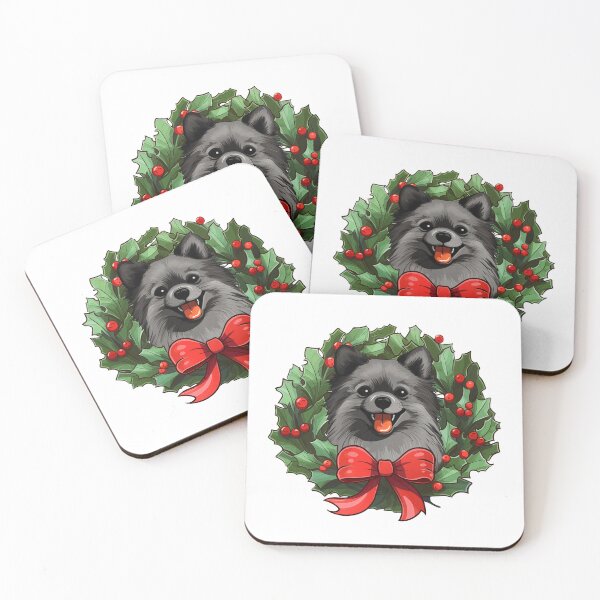 Item preview, Pomeranian -  black -  Christmas Wreath Dog designed and sold by wotsthis.