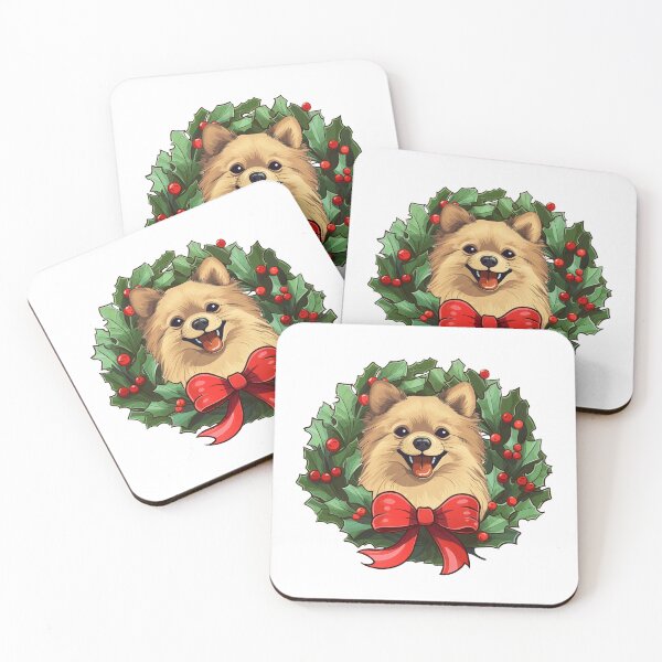 Item preview, Pomeranian -  cream -  Christmas Wreath Dog designed and sold by wotsthis.
