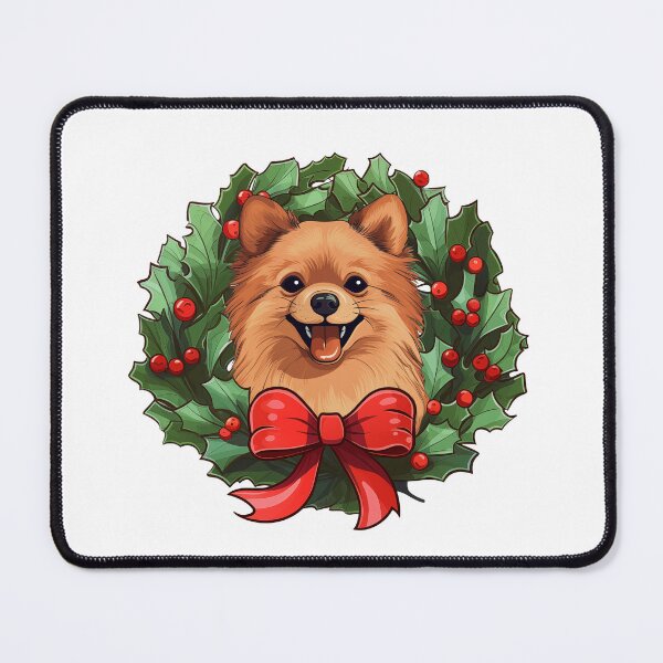 Item preview, Pomeranian - red - Christmas Wreath Dog designed and sold by wotsthis.