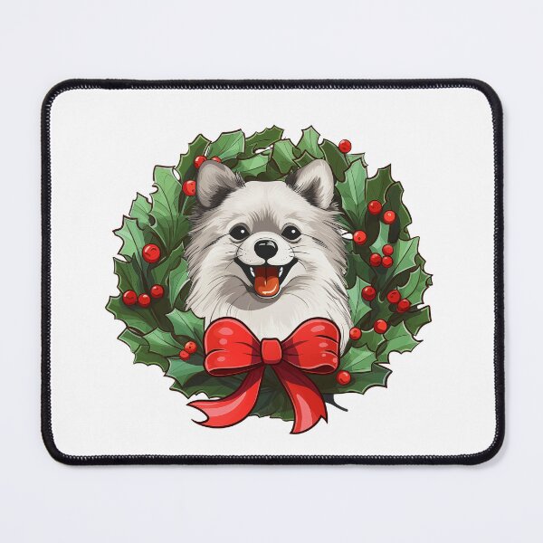 Item preview, Pomeranian - white - Christmas Wreath Dog designed and sold by wotsthis.