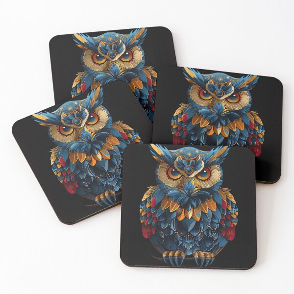 Item preview, Blue and Orange Owl  designed and sold by TojoStudios.