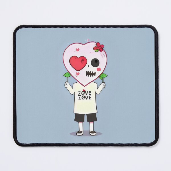Item preview, Cute Zombie with Heart Face and Love Shirt Art designed and sold by Cherry-Cat.