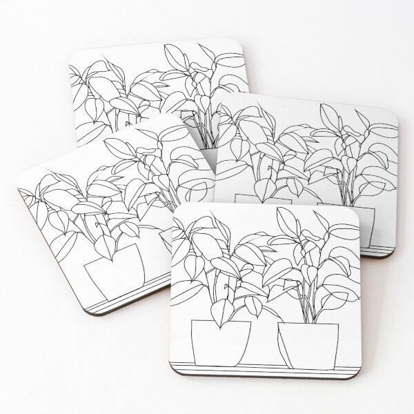 Item preview, Minimalist Line - Plants in Pots designed and sold by KootenayDesigns.