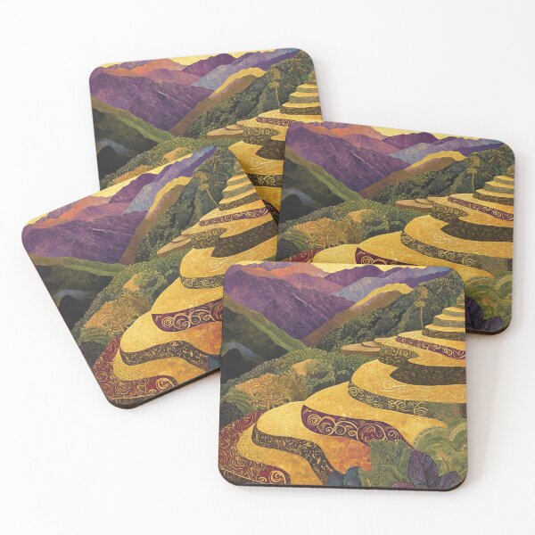 Item preview, Klimt Inspired Banaue Rice Terraces designed and sold by JoyOnYourWall.