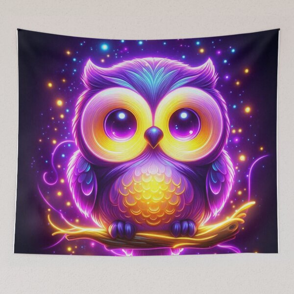 Item preview, Neon Owl Night designed and sold by TeslaSt0re.