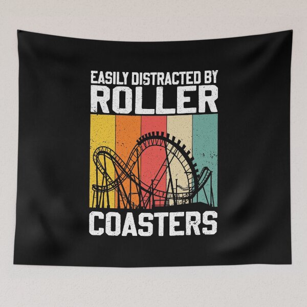 Item preview, Easily Distracted By Roller Coaster - Funny Amusement Park designed and sold by Phoebeys.