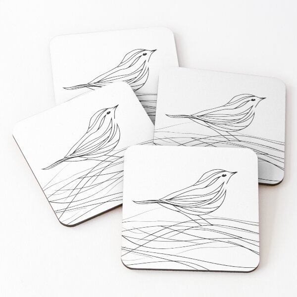 Item preview, Minimalist Line - Small Bird designed and sold by KootenayDesigns.