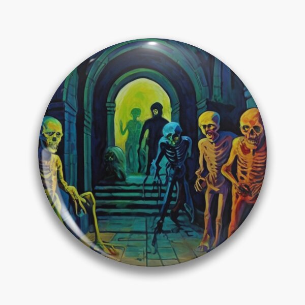 Item preview,  Tomb of the undead Ghouls cool halloween art after Raoul Dufy designed and sold by Vintage Designs +.