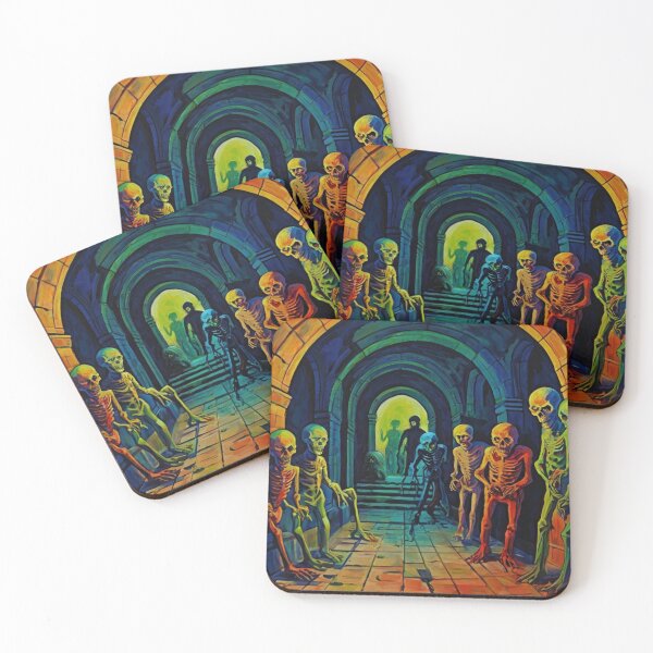 Item preview,  Tomb of the undead Ghouls cool halloween art after Raoul Dufy designed and sold by Vintage Designs +.