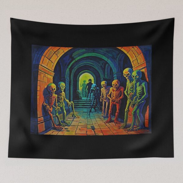 Item preview,  Tomb of the undead Ghouls cool halloween art after Raoul Dufy designed and sold by Vintage Designs +.