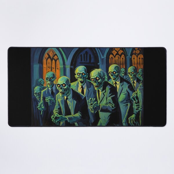 Item preview, Crypt of the Zombies cool halloween art after Raoul Dufy designed and sold by Vintage Designs +.