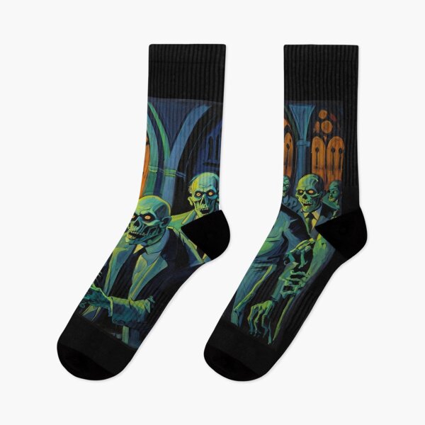 Item preview, Crypt of the Zombies cool halloween art after Raoul Dufy designed and sold by Vintage Designs +.