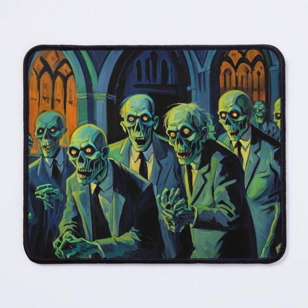 Item preview, Crypt of the Zombies cool halloween art after Raoul Dufy designed and sold by Vintage Designs +.